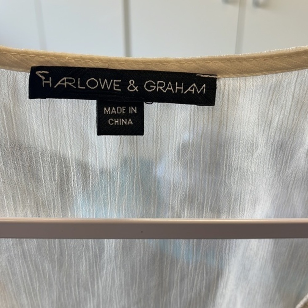 Harlow and Graham crochet front sheer blouse - Picture 3 of 6